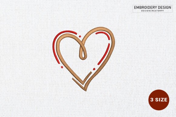 Abstract Sketch Heart Embroidery Review