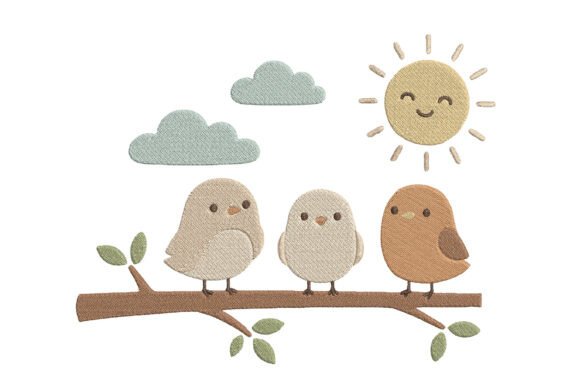 Cute Birds Embroidery Design Review for Apparel