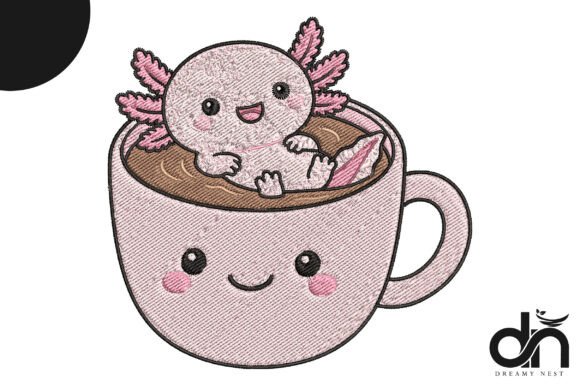 Kawaii Axolotl Cocoa Mug Embroidery Review